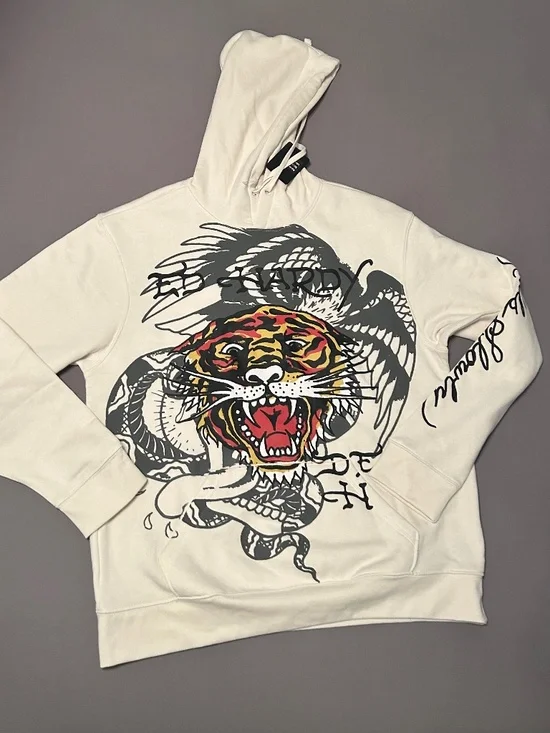 Ed Hardy Men's Hoodie Pullover, Size Large, New With Tags - Picture 1 of 8
